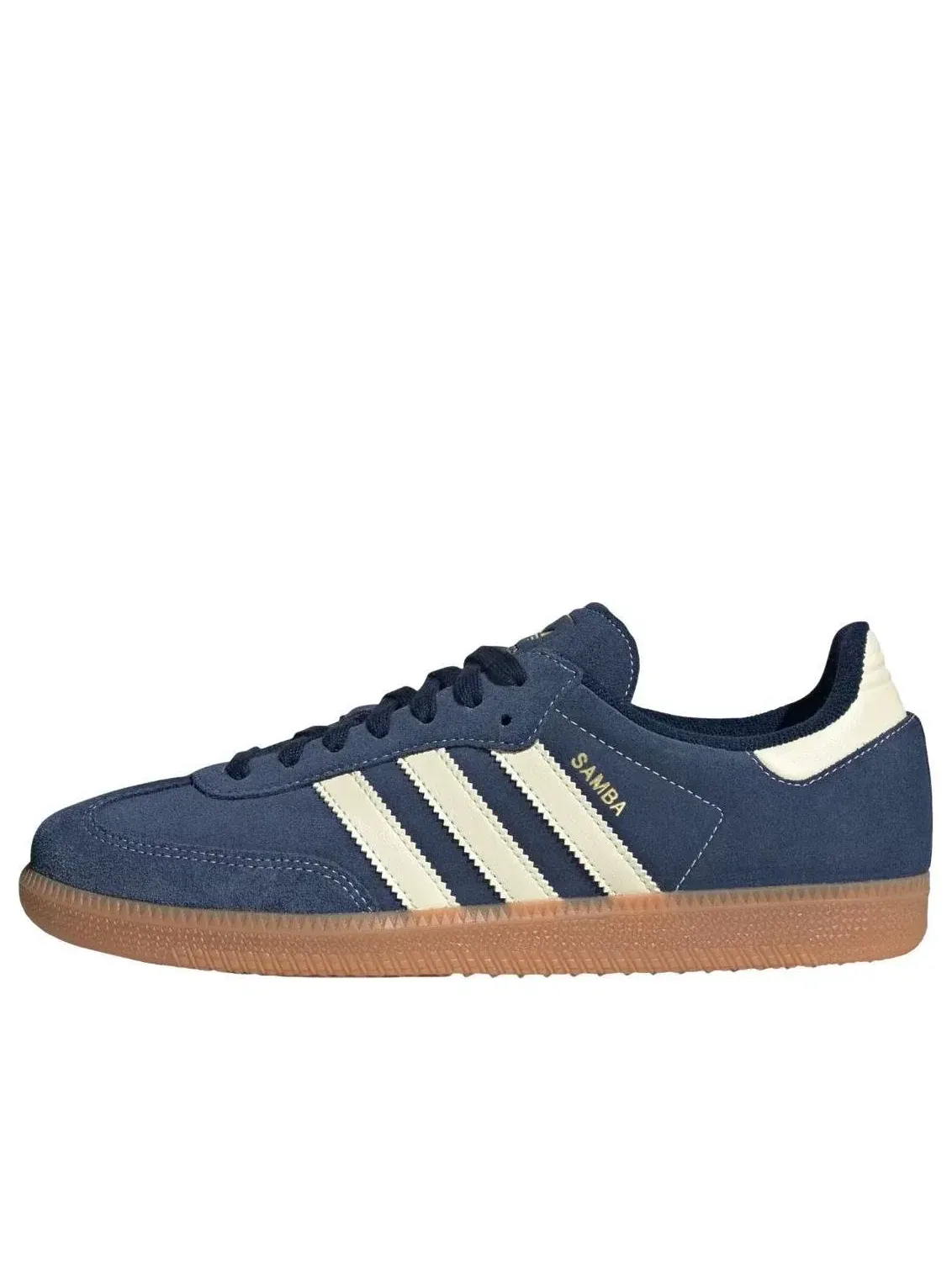 Мужские кроссовки замшевые с принтом Samba Adidas — изображение 1 из 5, темно-синий