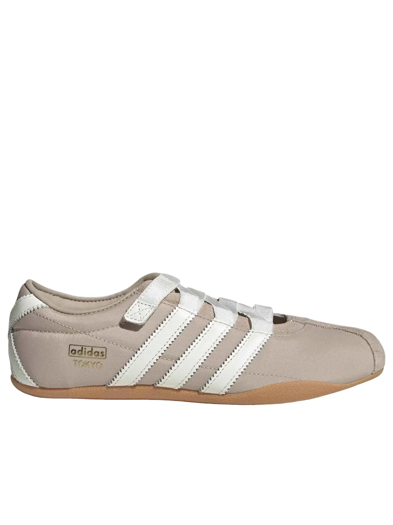 Женские кроссовки-балетки с ремешком на липучке Tokyo Mary Jane Adidas — изображение 2 из 6, бежевый