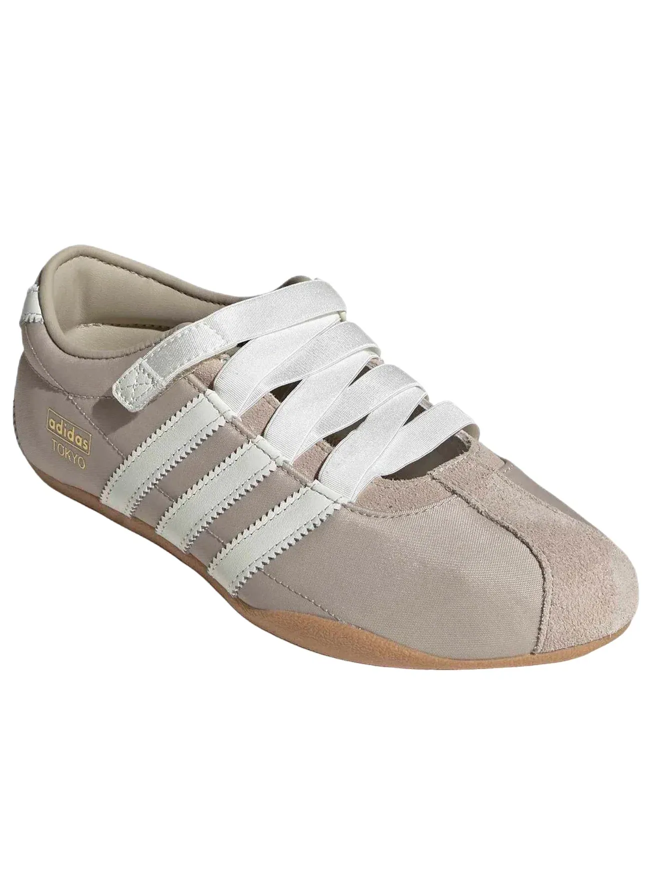 Женские кроссовки-балетки с ремешком на липучке Tokyo Mary Jane Adidas — изображение 3 из 6, бежевый