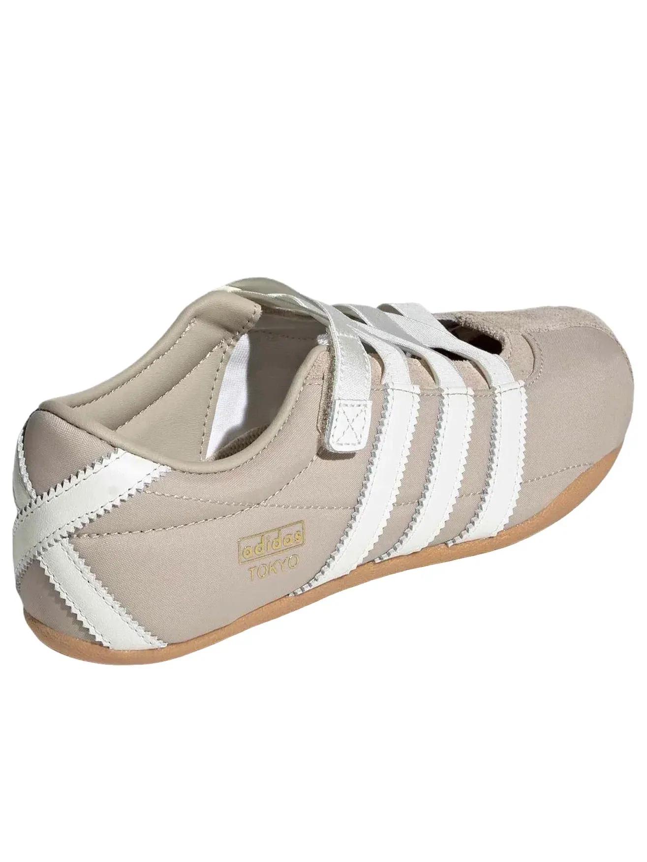 Женские кроссовки-балетки с ремешком на липучке Tokyo Mary Jane Adidas — изображение 4 из 6, бежевый