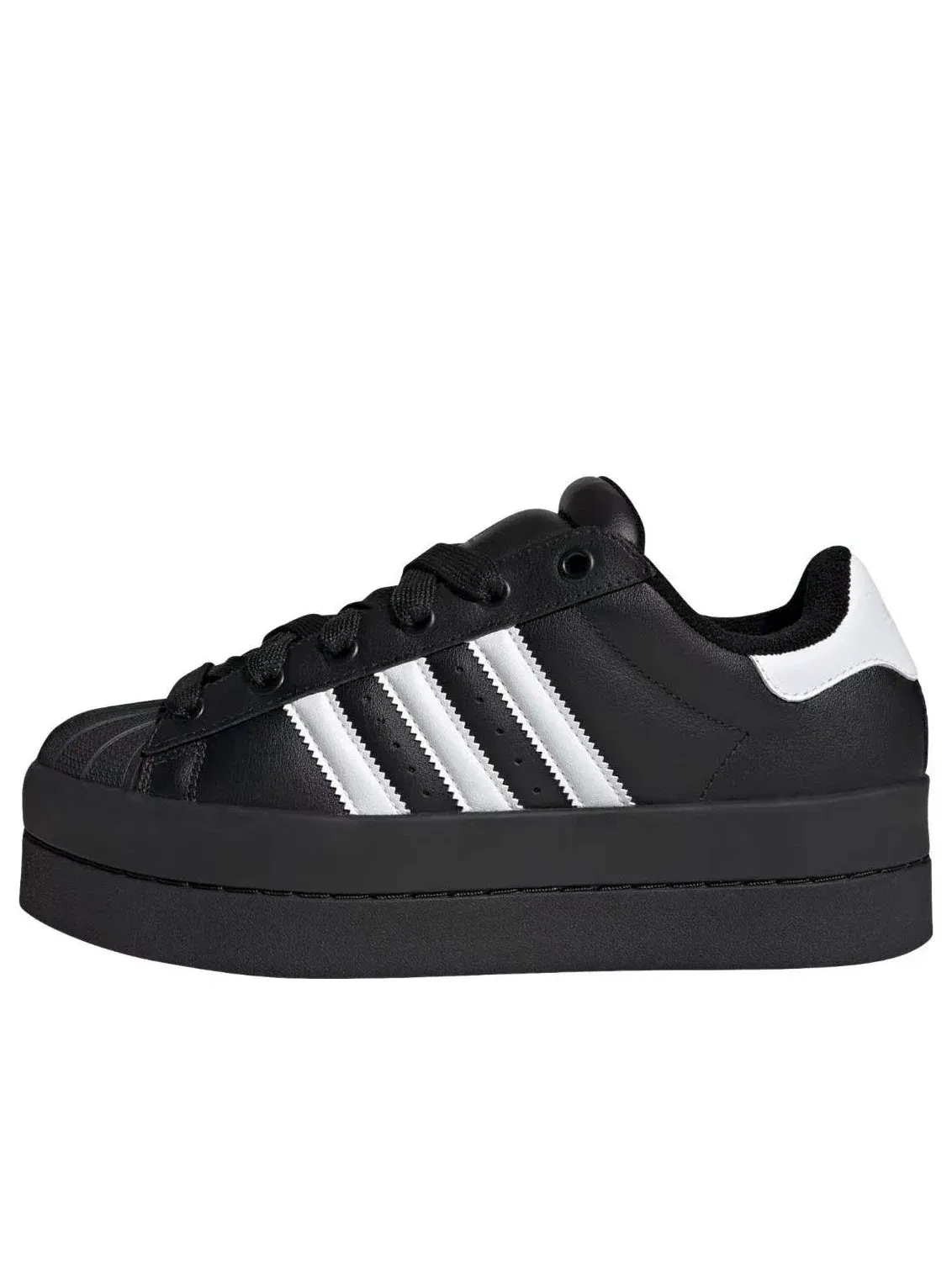 Женские кроссовки с платформой Superstar Black White Adidas — изображение 1 из 5, черный