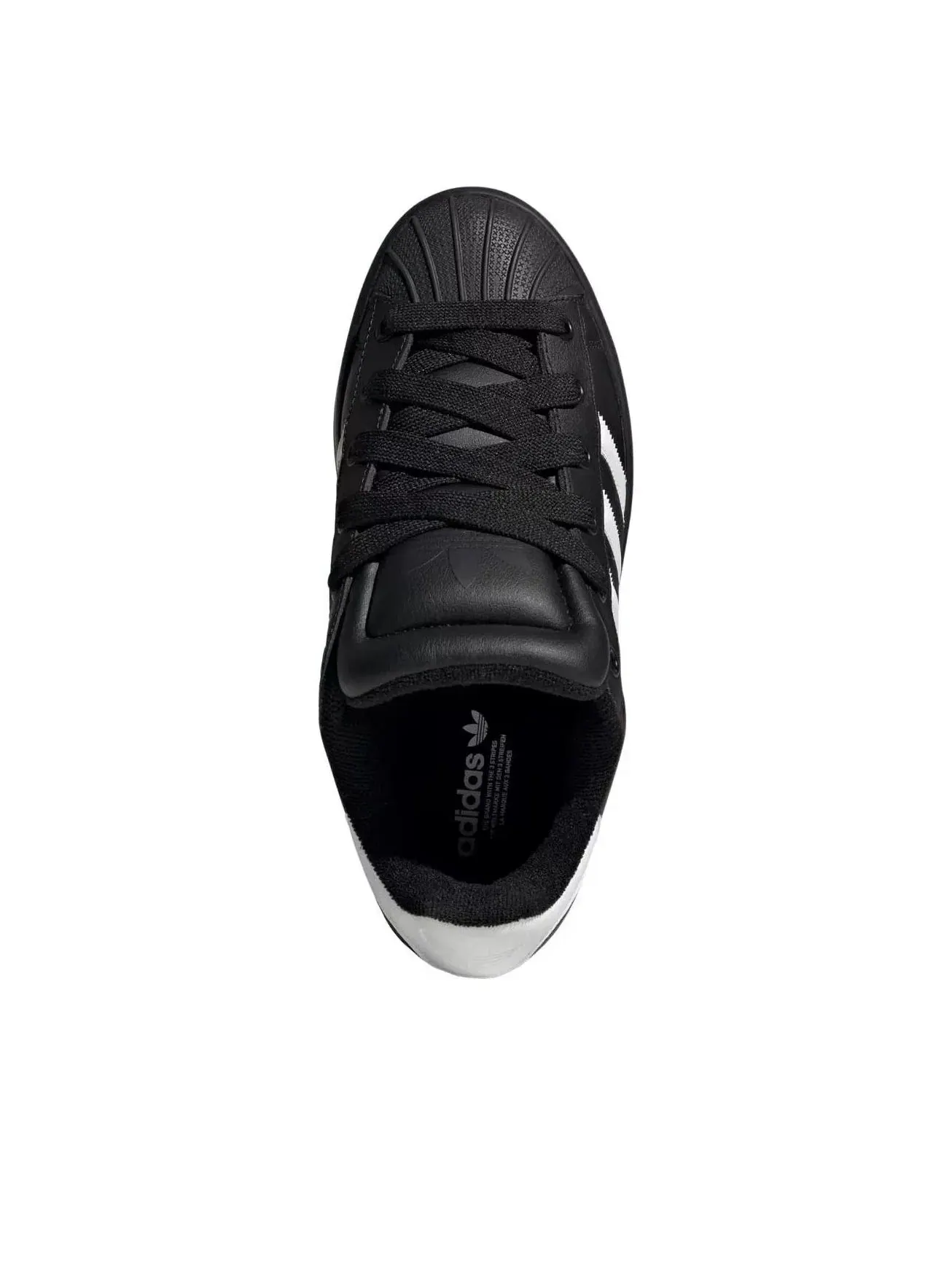 Женские кроссовки с платформой Superstar Black White Adidas — изображение 2 из 5, черный