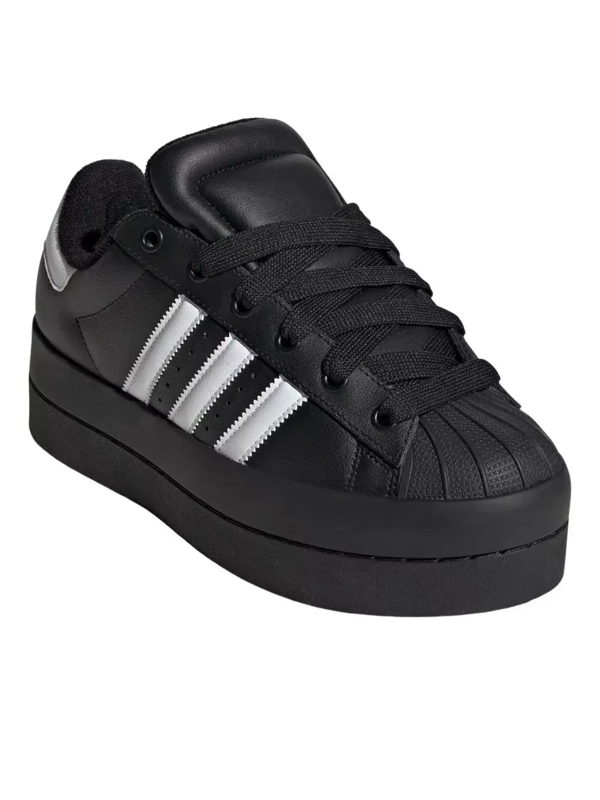 Женские кроссовки с платформой Superstar Black White Adidas — изображение 4 из 5, черный