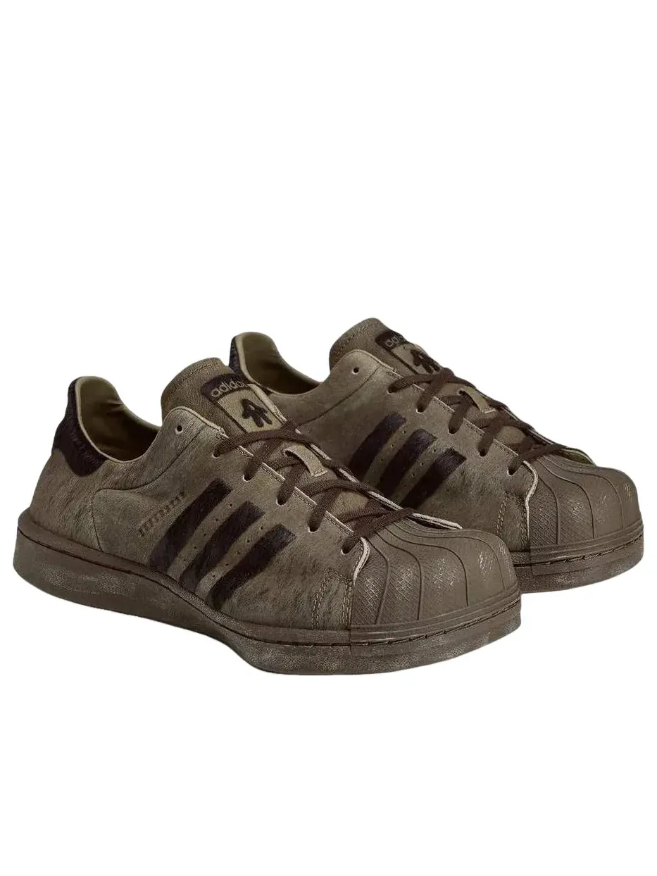 Кроссовки Adidas SST by AVAVAV 'Dark Brown Dark Brown Supplier Colour' KK2724 — изображение 3 из 6, коричневый