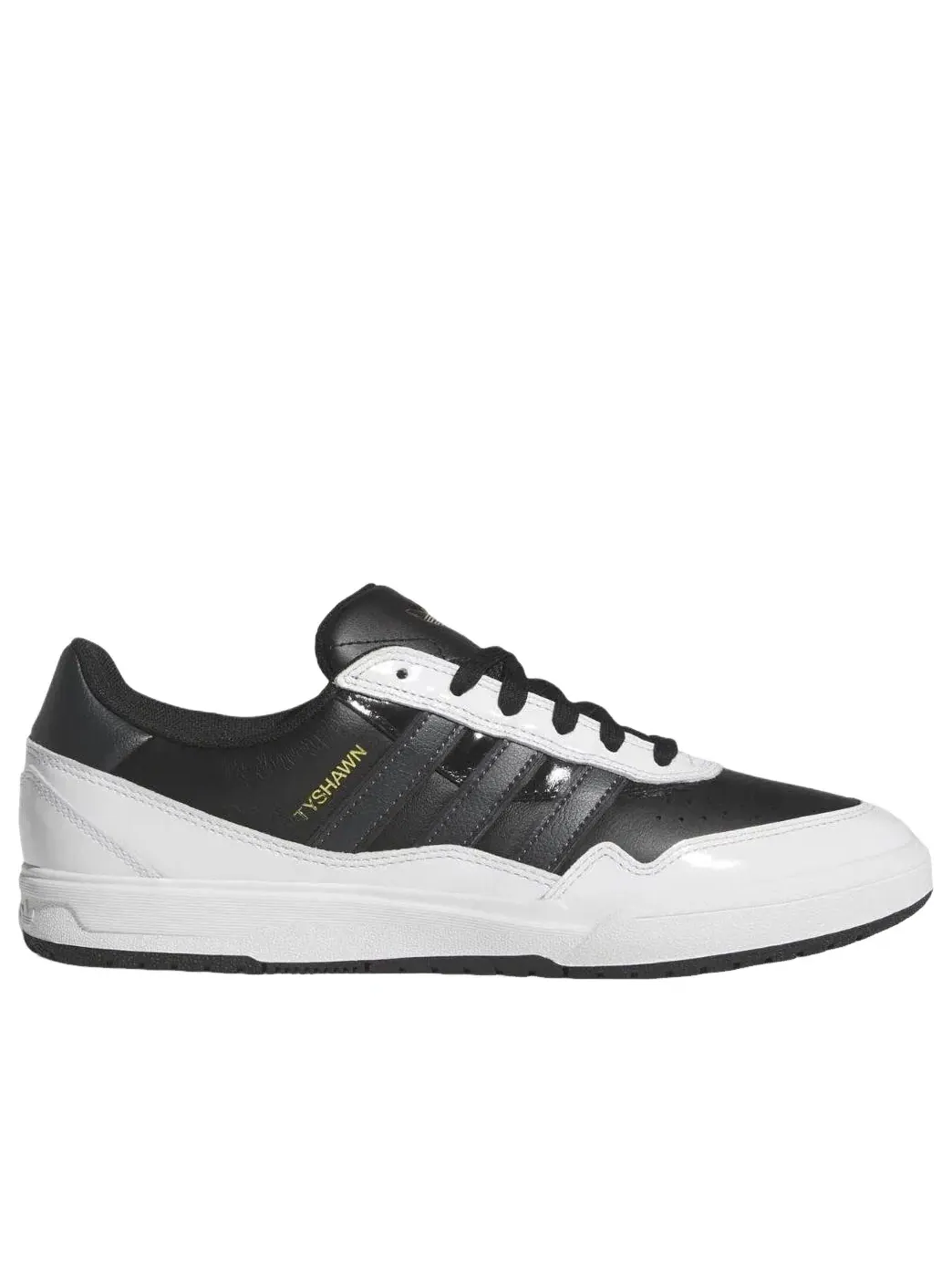 Мужские кожаные кроссовки с принтом Tyshawn II Adidas — изображение 2 из 6, черный