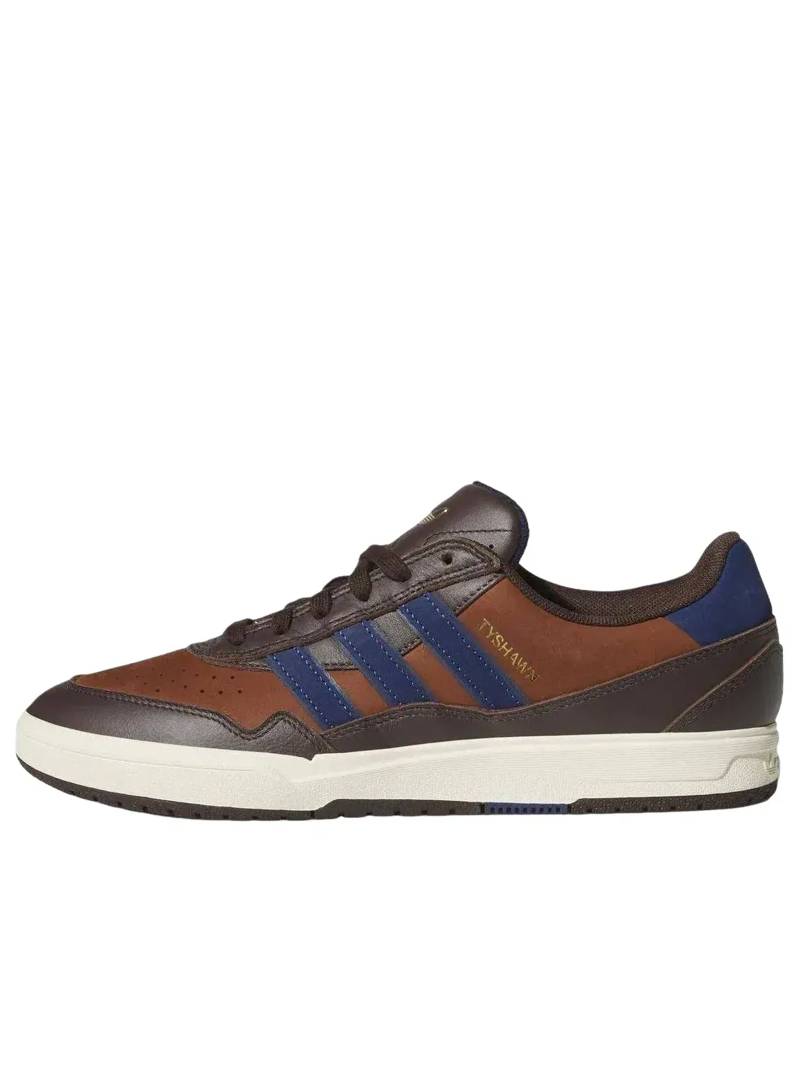 Мужские кроссовки с кожаным верхом Tyshawn II Adidas — изображение 1 из 6, коричневый
