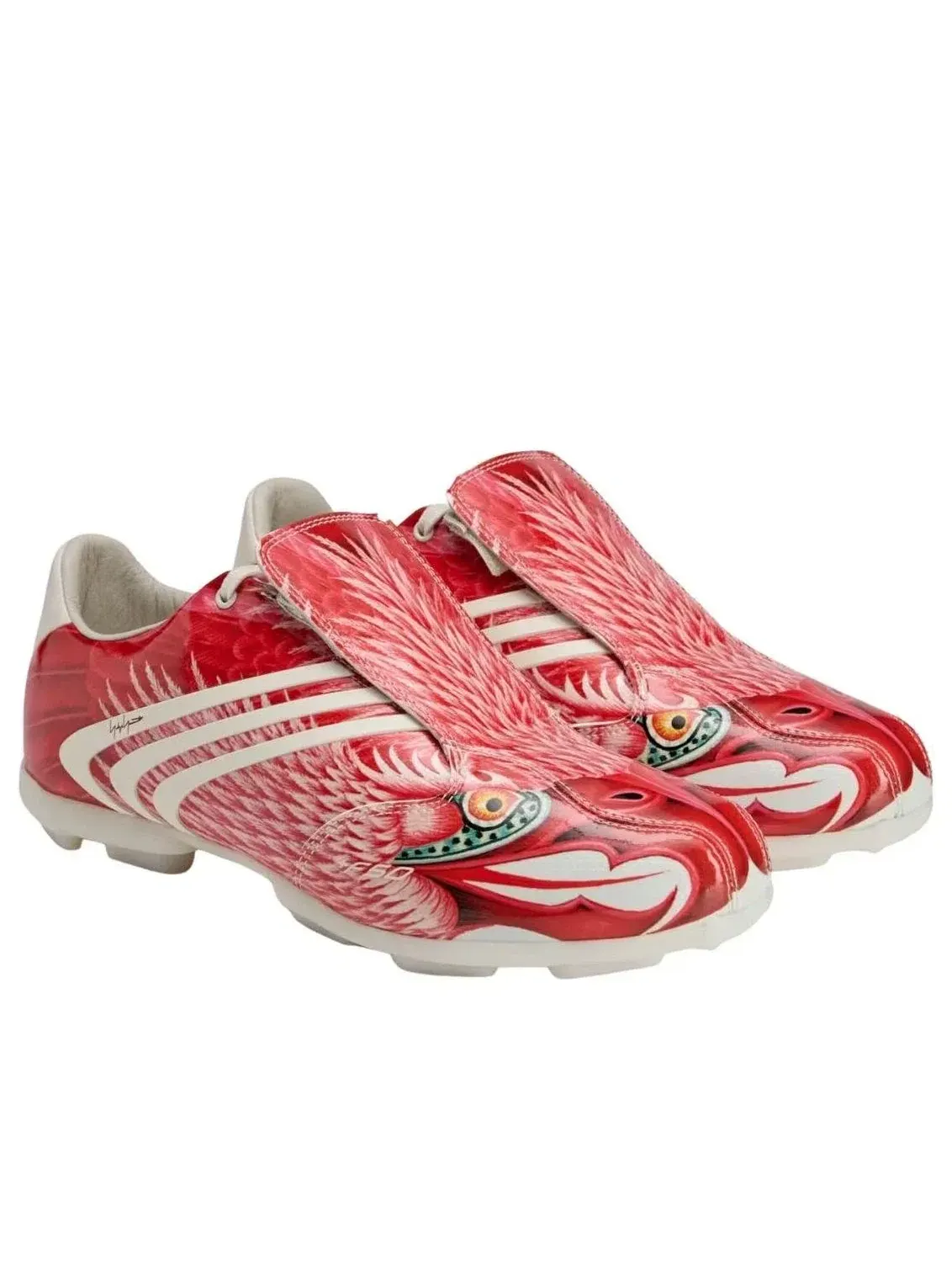 Мужские кроссовки с кожаным верхом Y-3 F50 Tunit Beast Pack 'Red Eagle' Adidas — изображение 2 из 5, красный