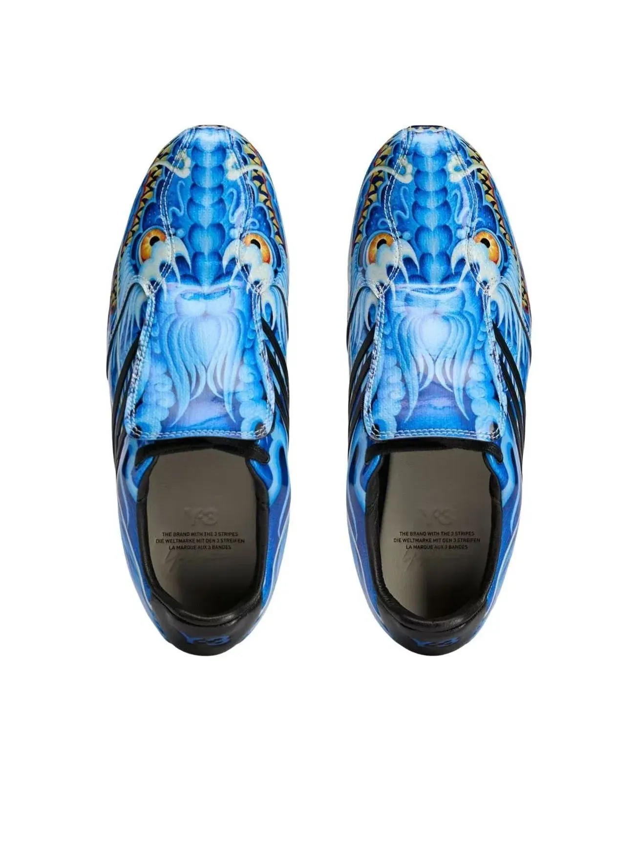 Мужские кроссовки с кожаным верхом Y-3 Blue Dragon Adidas — изображение 3 из 5, черный
