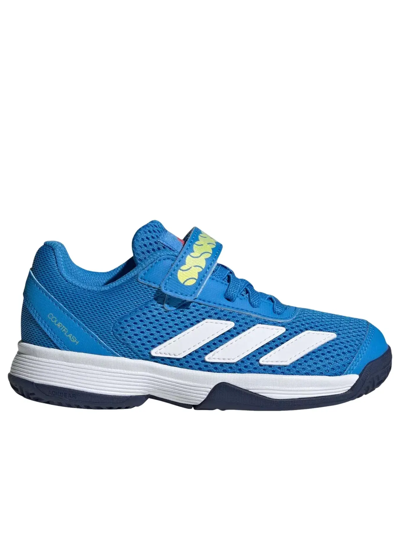 Детские кроссовки для тенниса с липучками Courtflash Adidas — изображение 2 из 6, синий