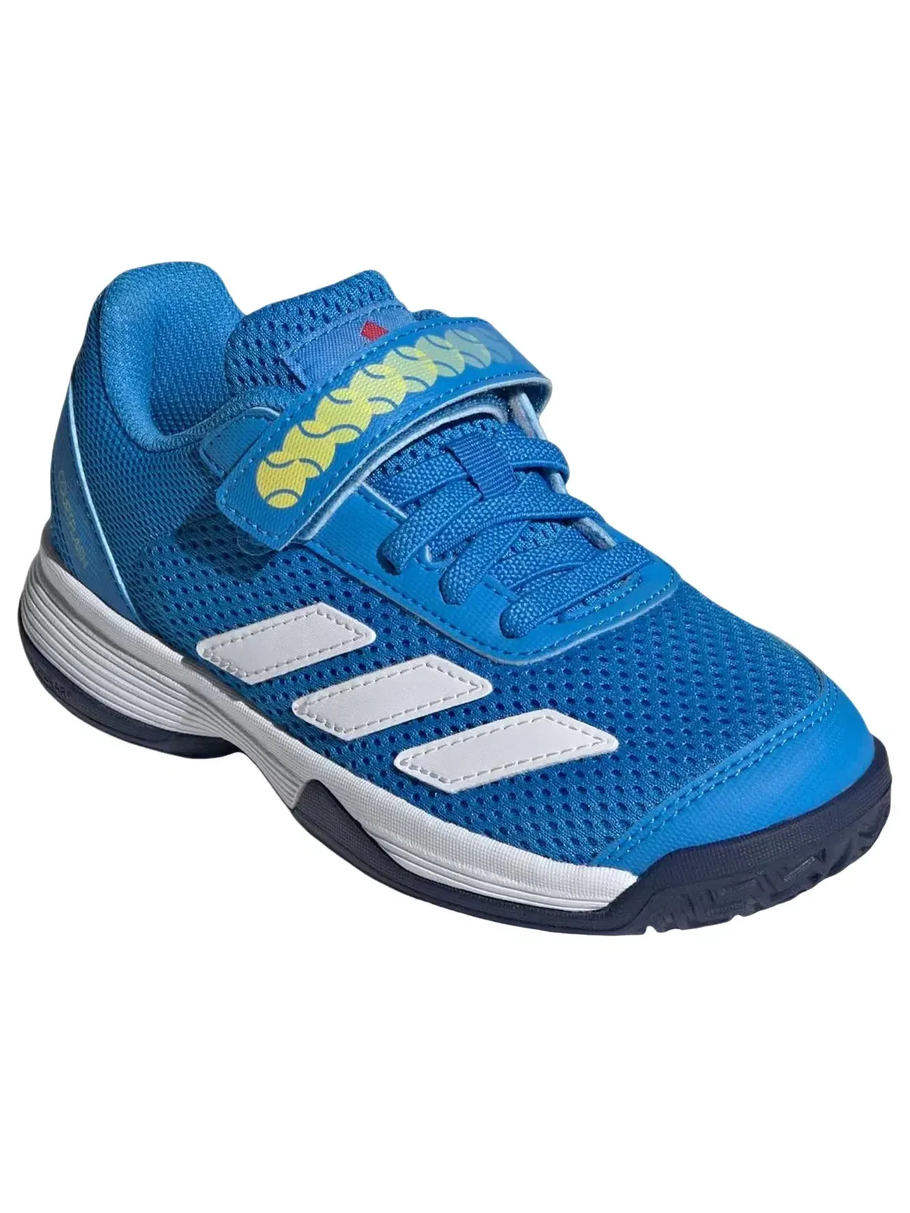 Детские кроссовки для тенниса с липучками Courtflash Adidas — изображение 3 из 6, синий