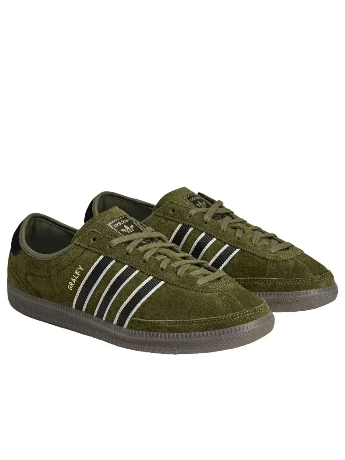 Кроссовки Adidas Gralfy SPZL 'Olive Black' KK4203 — изображение 4 из 5, оливковый зеленый