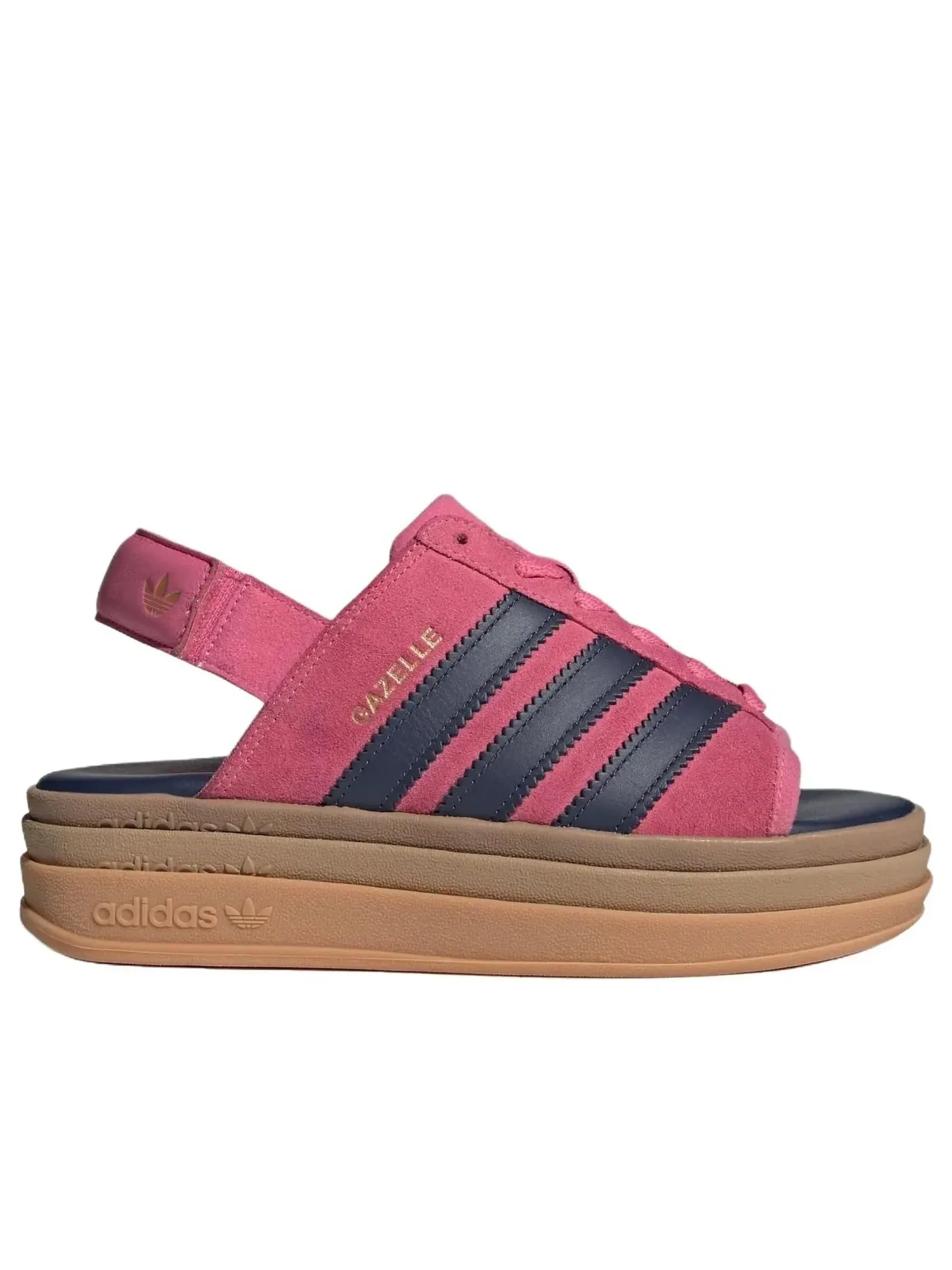 (WMNS) Сандалии Adidas Gazelle Bold 'Pink Fusion Shadow Navy' — изображение 2 из 6, розовый