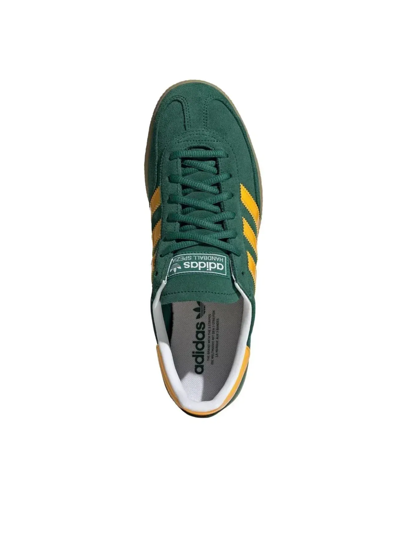 Мужские кроссовки с замшевым верхом Handball Spezial Adidas — изображение 2 из 5, зеленый
