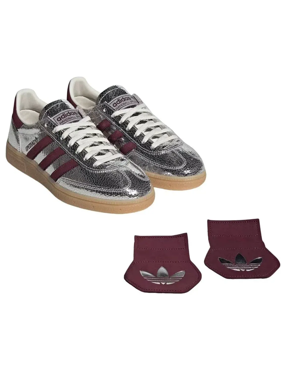 Мужские кроссовки с замшевым верхом Handball Spezial Adidas — изображение 2 из 5, серебряный