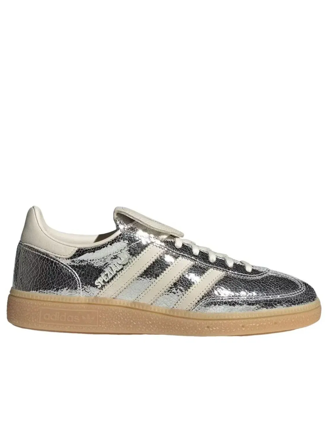 Женские кроссовки с кружевной шнуровкой Handball Spezial Adidas — изображение 2 из 5, серебряный