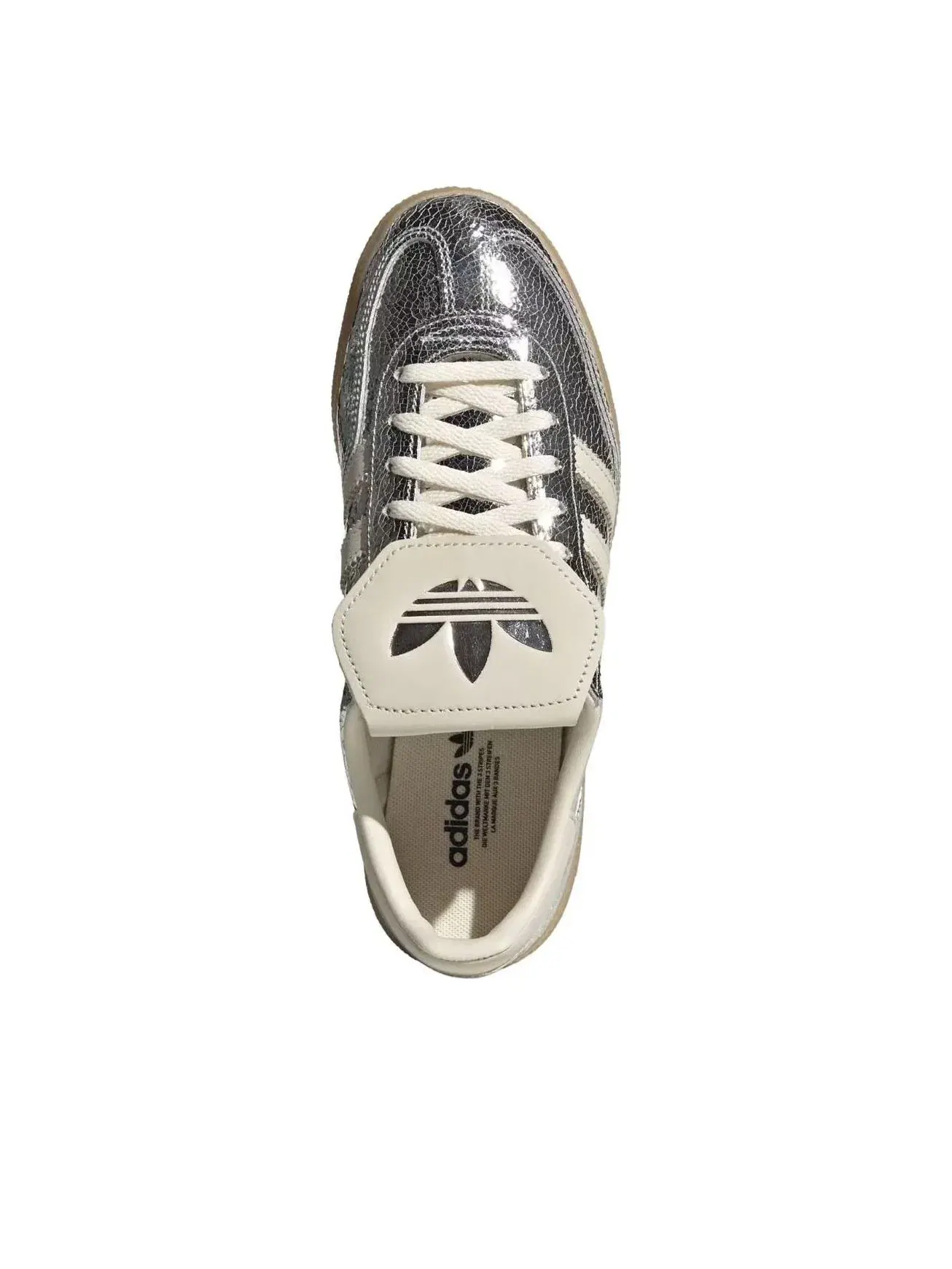 Женские кроссовки с кружевной шнуровкой Handball Spezial Adidas — изображение 3 из 5, серебряный