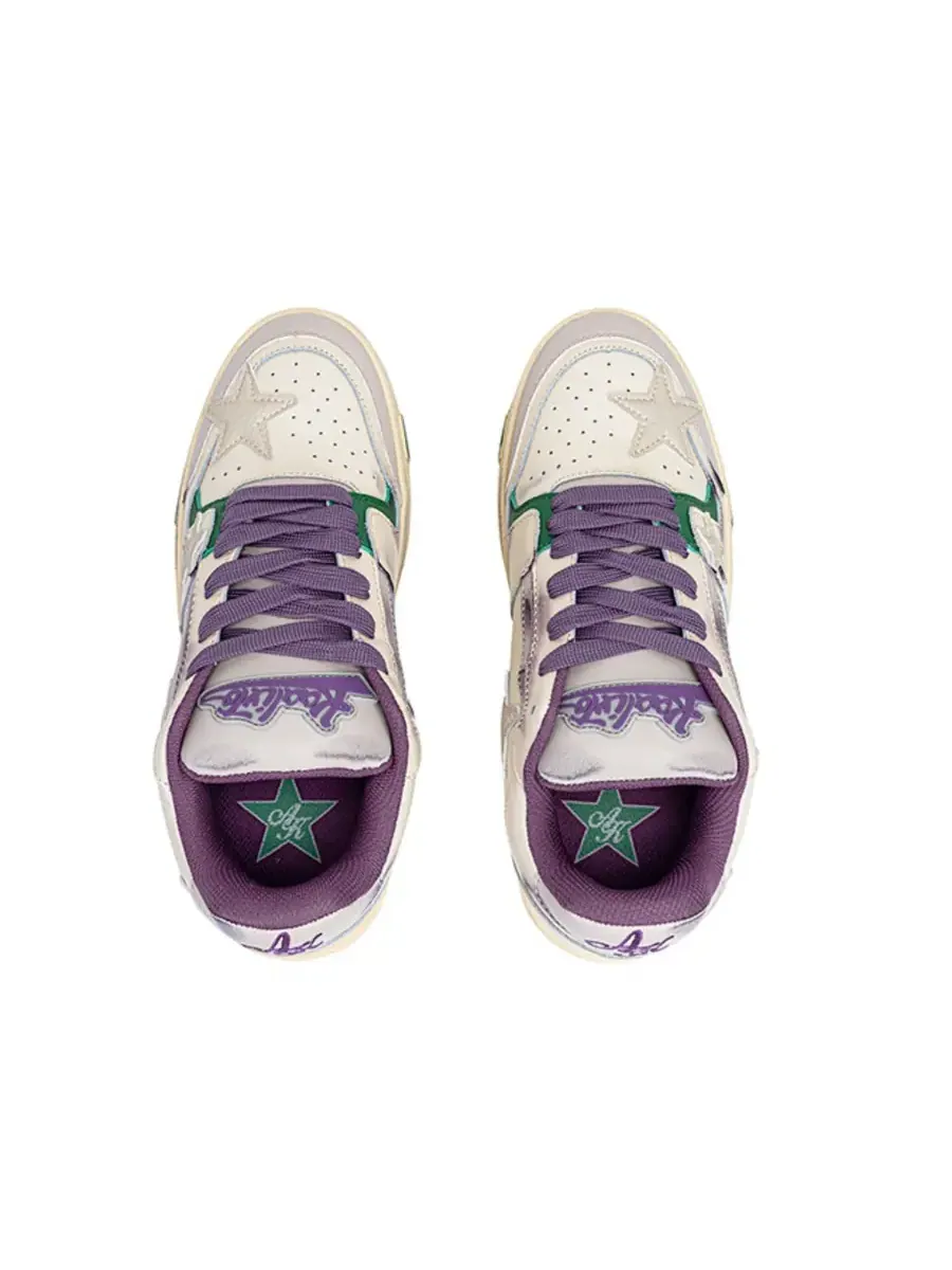 Кроссовки KAALIXTO Skateboarding Mid 'Help Stars' — изображение 4 из 6, фиолетовый