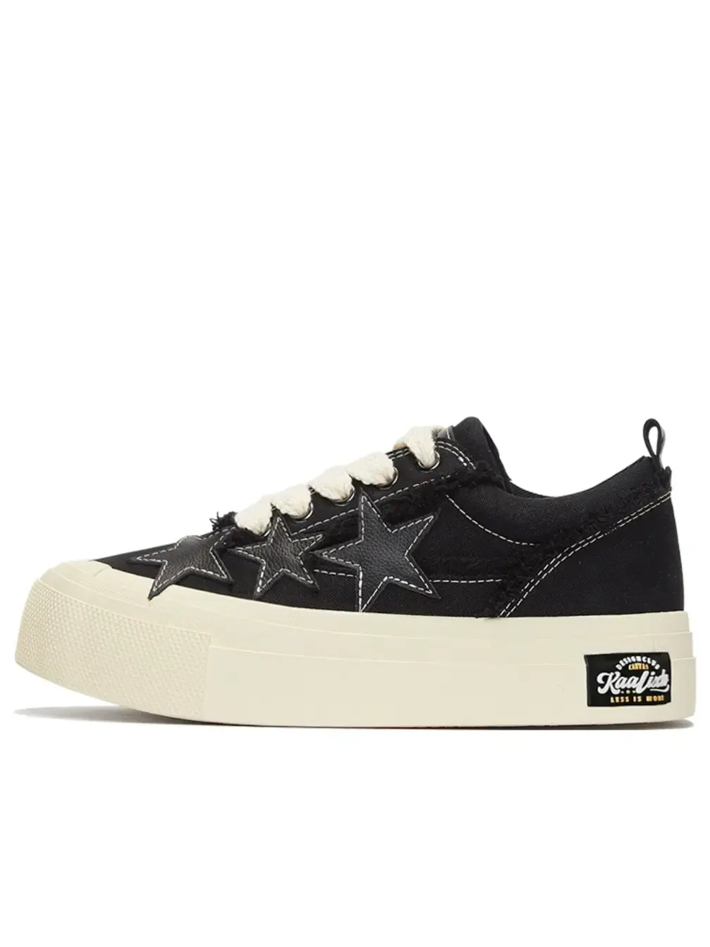 Кроссовки KAALIXTO Skateboarding Canvas Low 'Black Leather' — черный