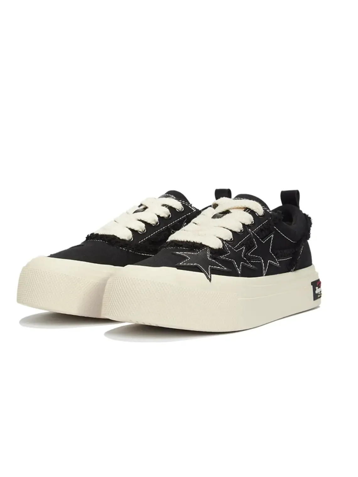 Кроссовки KAALIXTO Skateboarding Canvas Low 'Black Leather' — изображение 3 из 6, черный