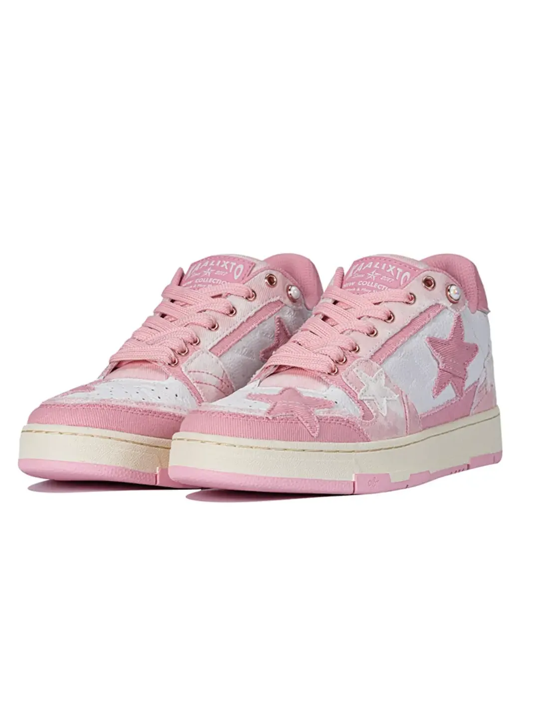 Кроссовки KAALIXTO Skateboarding Mid 'Pink Cloud Stars' — изображение 3 из 6, розовый