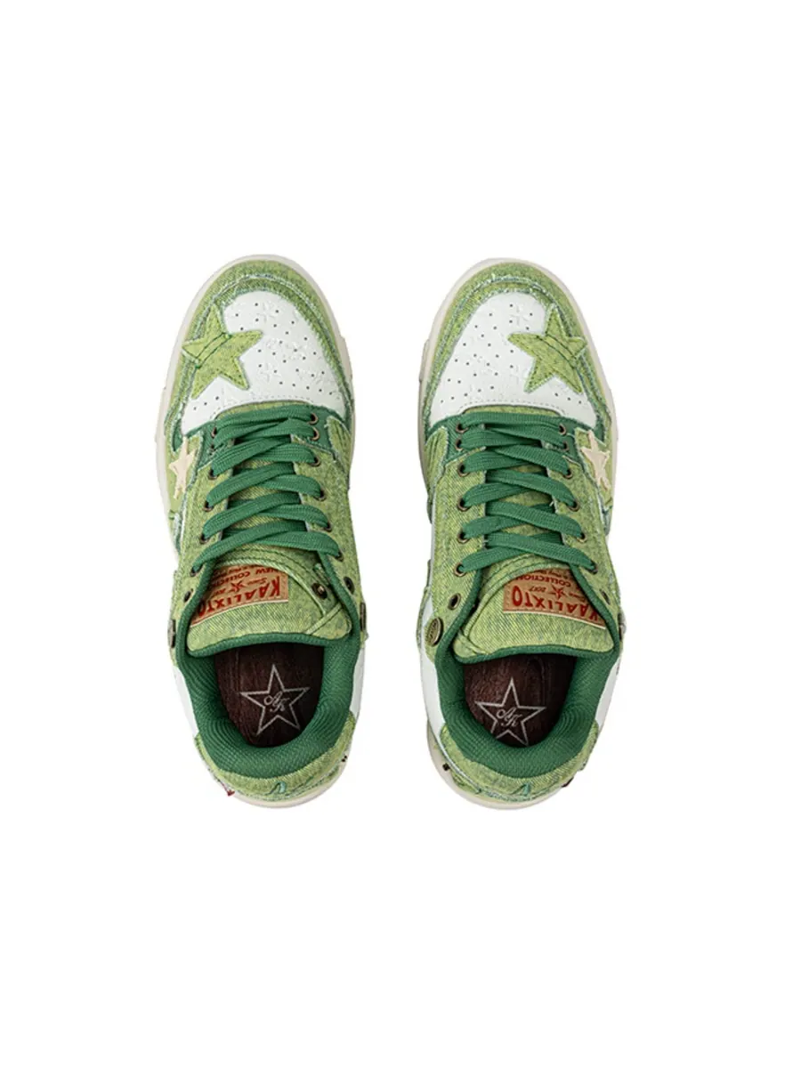 Кроссовки KAALIXTO Skateboarding Mid 'Green Jeans Avocado' — изображение 4 из 6, зеленый