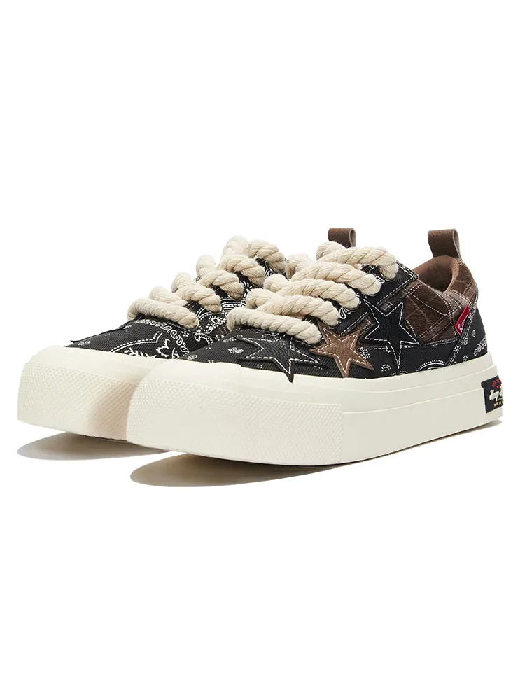 Кроссовки KAALIXTO Skateboarding Canvas Low 'Paisley' — изображение 4 из 6, черный