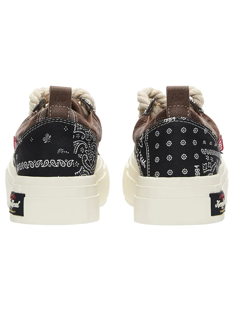 Кроссовки KAALIXTO Skateboarding Canvas Low 'Paisley' — изображение 5 из 6, черный