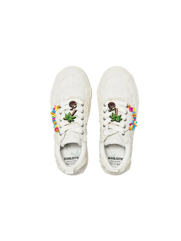 Кроссовки skateboarding canvas low 'blue coco' Kaalixto — изображение 4 из 4, бежевый