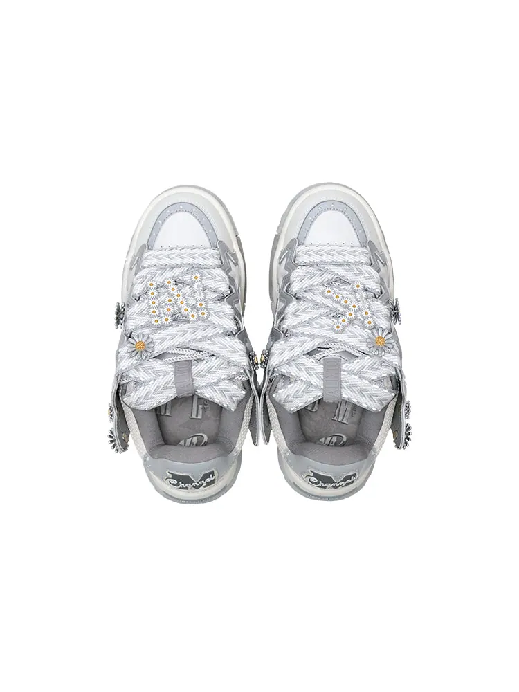 Кроссовки KAALIXTO x METAIDAISY Skateboarding Low 'Grey White' — изображение 4 из 6, серый