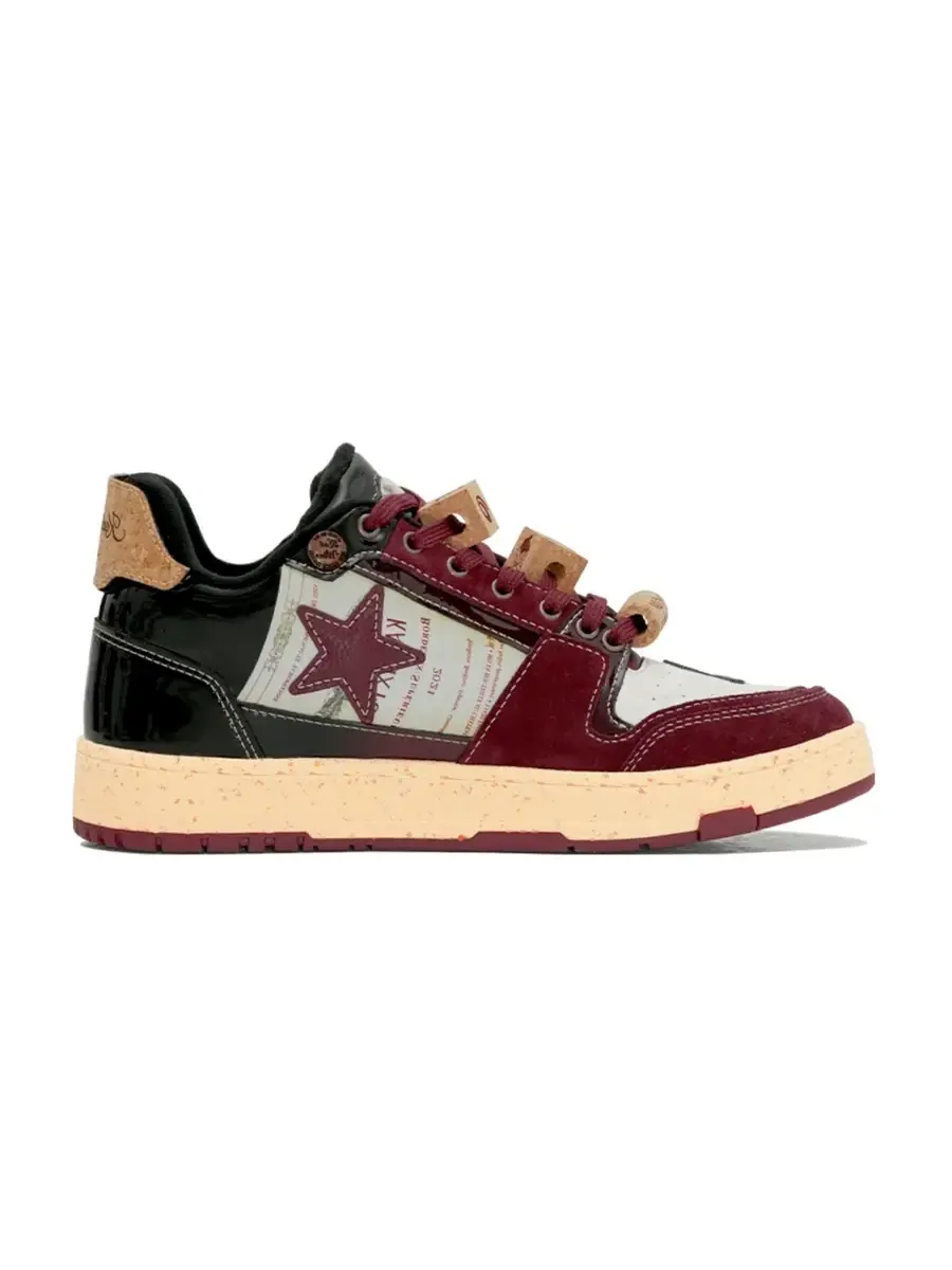 Кроссовки KAALIXTO Skateboarding Low 'Red Wine' — изображение 2 из 6, бордовый