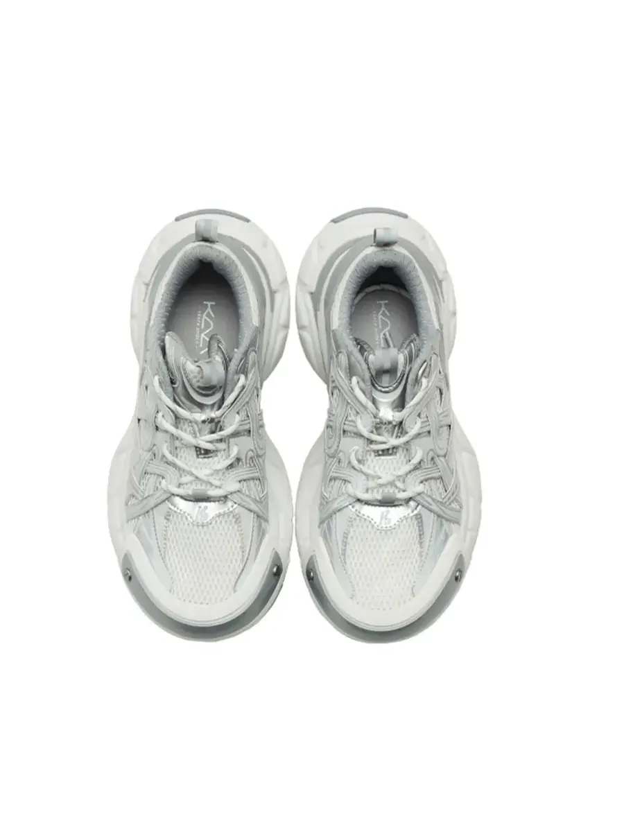 Кроссовки KAALIXTO Chunky 'Silver White' — изображение 4 из 6, серебряный