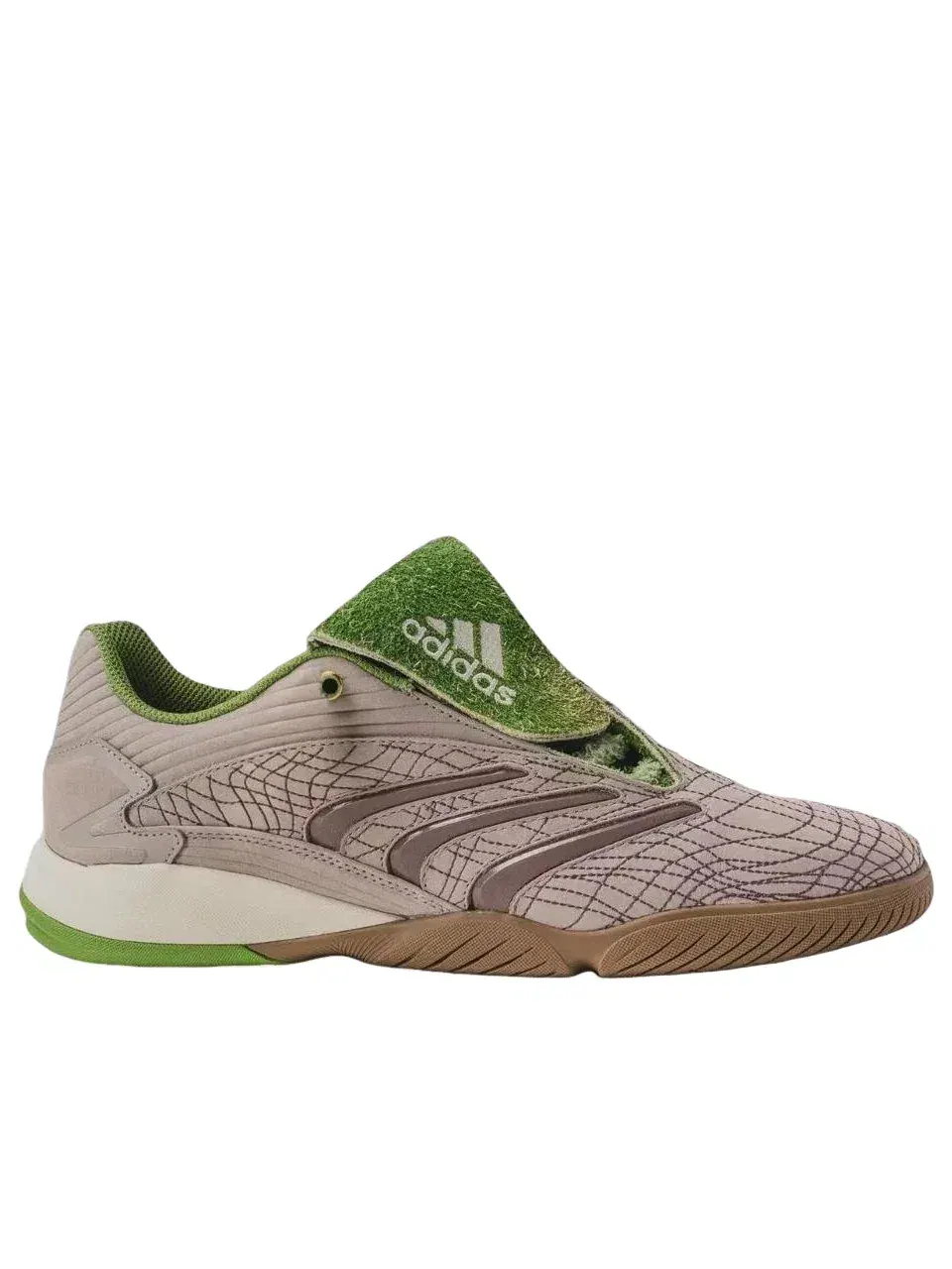 Мужские кроссовки с кожаным верхом Predator Sala Grassroots Adidas — изображение 2 из 3, серый