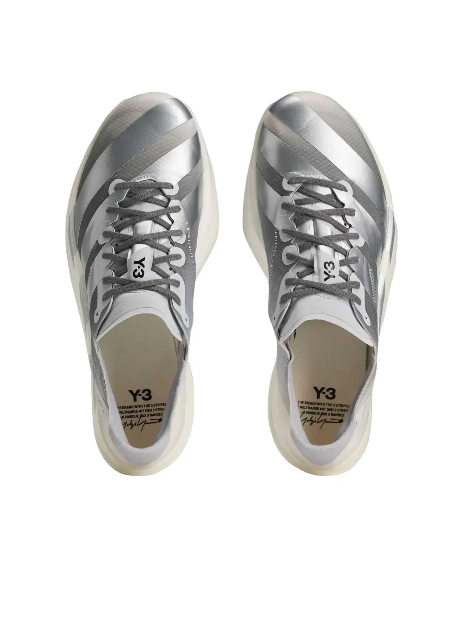 Мужские кроссовки для бега с шнуровкой Y-3 Adios Pro 4 Adidas — изображение 5 из 7, белый