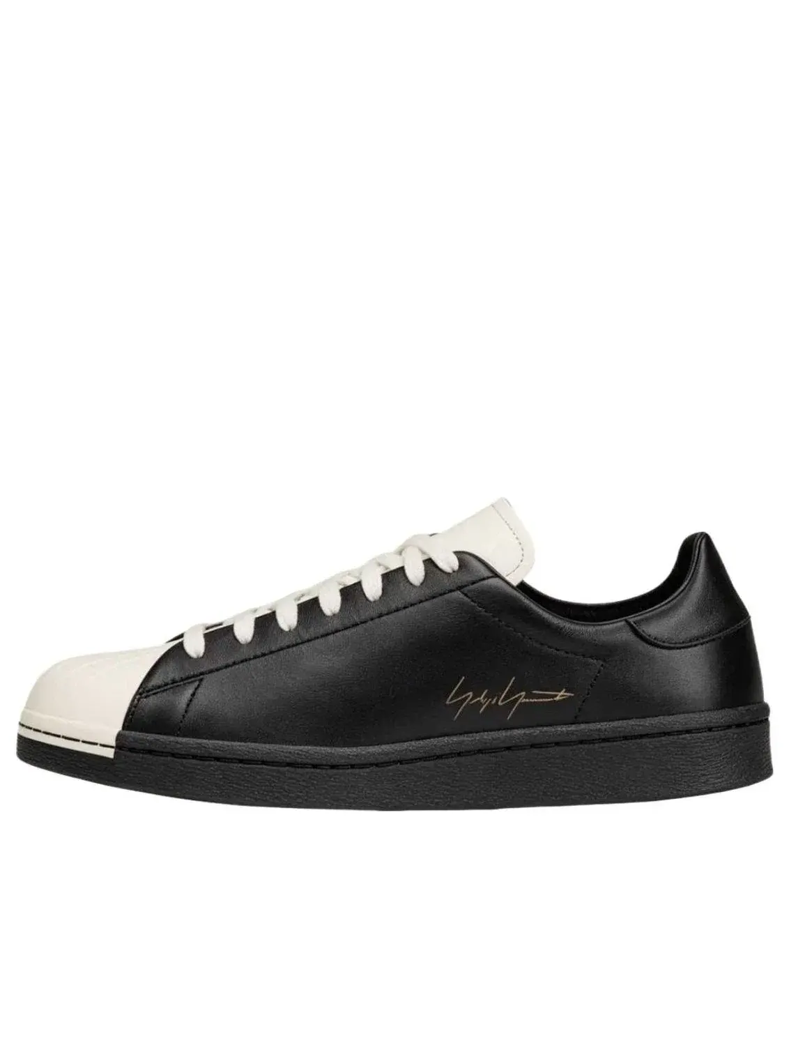Мужские кроссовки с кожаным верхом Y-3 Superstar Adidas — изображение 1 из 5, черный