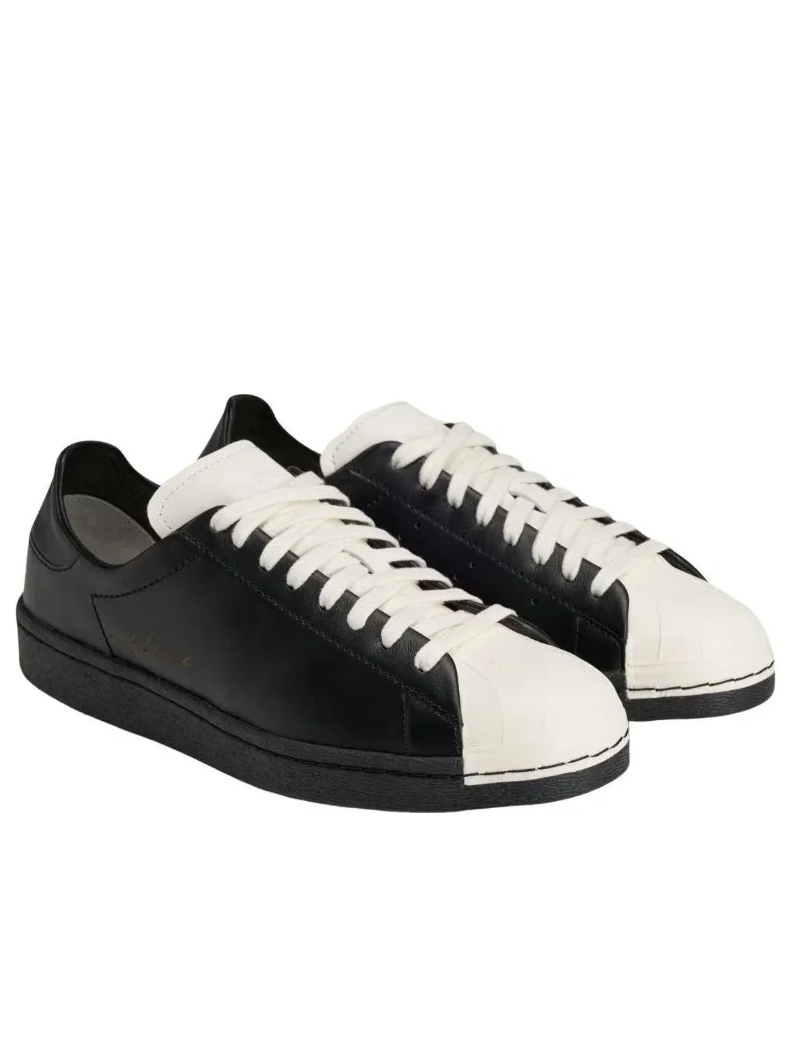 Мужские кроссовки с кожаным верхом Y-3 Superstar Adidas — изображение 2 из 5, черный