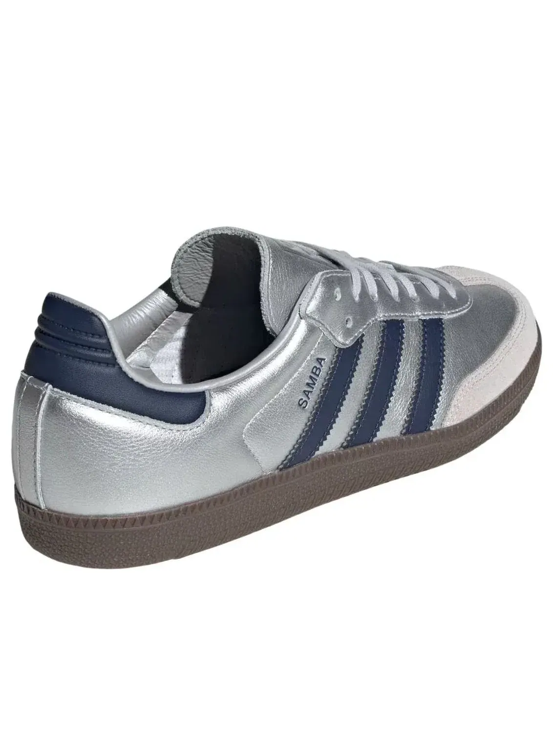 Кроссовки Adidas Samba OG 'Matte Silver Night Indigo Gum' — изображение 5 из 5, серебряный