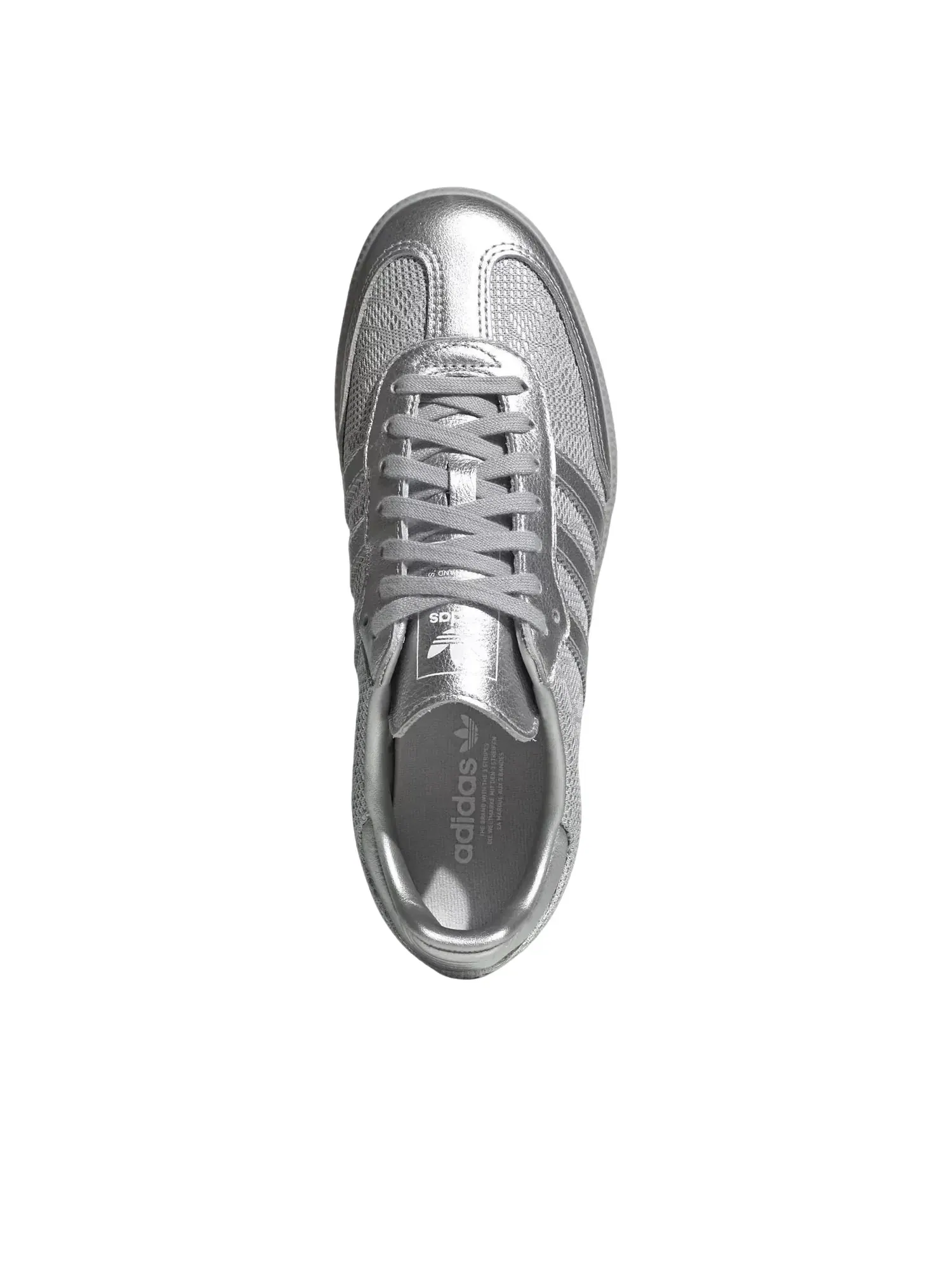 Кроссовки Adidas Samba OG 'Silver Metallic' LA2687 — изображение 2 из 4, серебряный