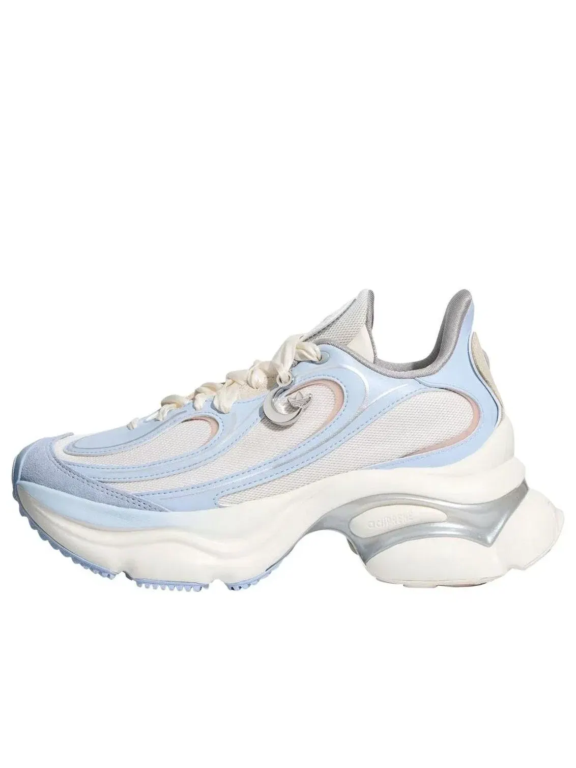 Женские кроссовки с шнуровкой Core White Crystal Sky Adidas — изображение 1 из 5, синий