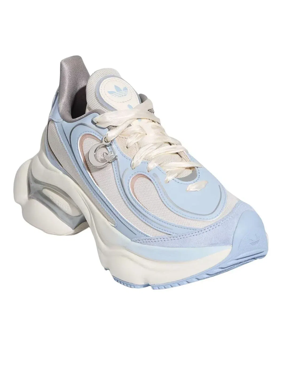 Женские кроссовки с шнуровкой Core White Crystal Sky Adidas — изображение 4 из 5, синий