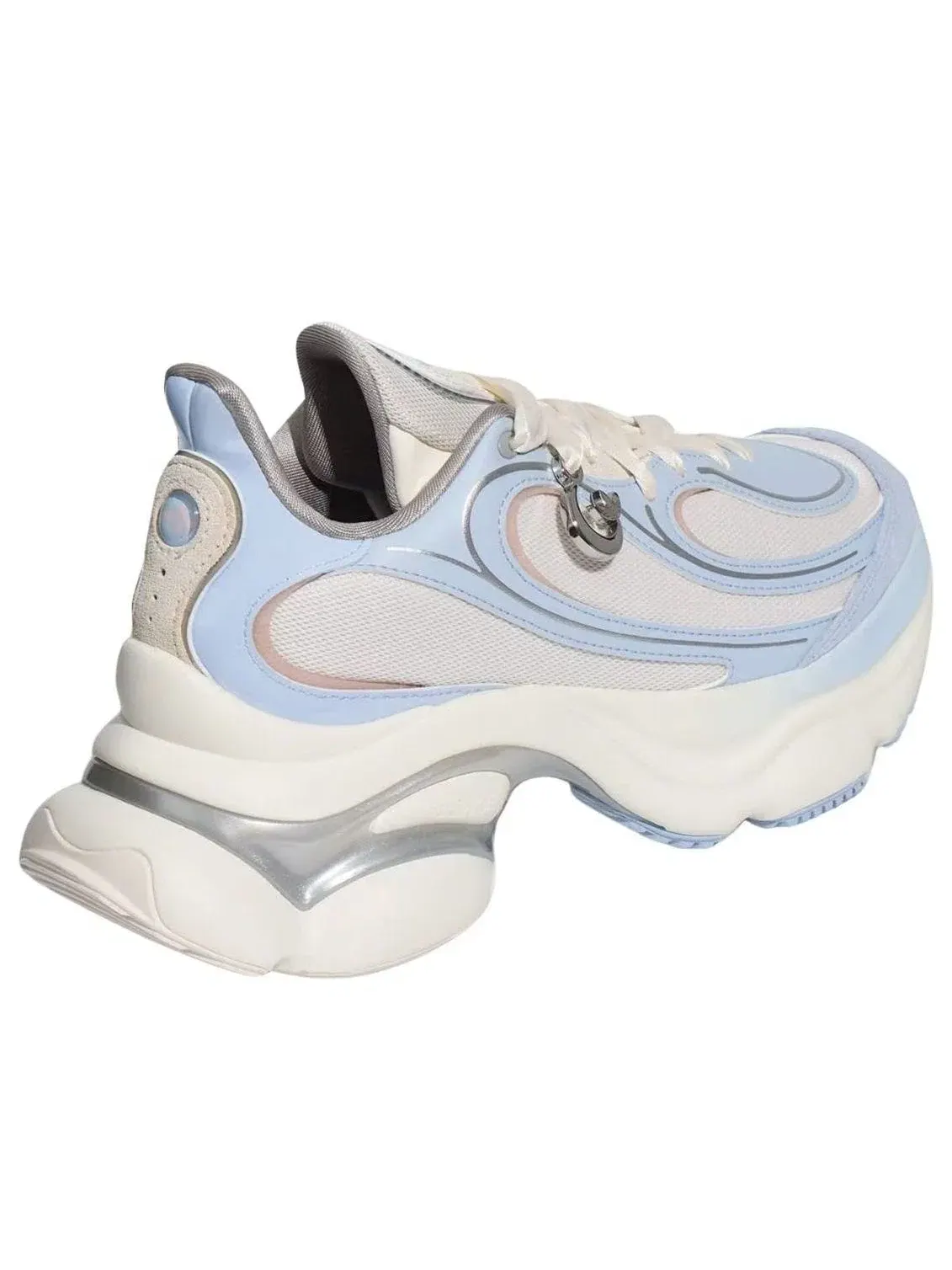 Женские кроссовки с шнуровкой Core White Crystal Sky Adidas — изображение 5 из 5, синий