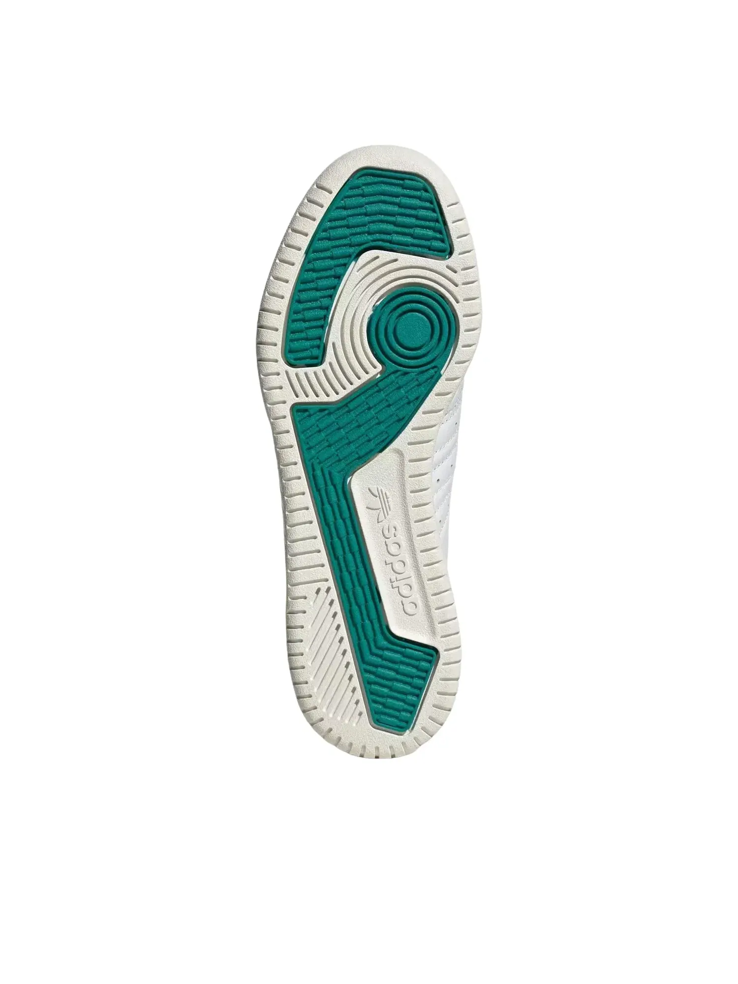 Мужские кроссовки с кожаным верхом Powerphase White Power Green Adidas — изображение 4 из 4, белый