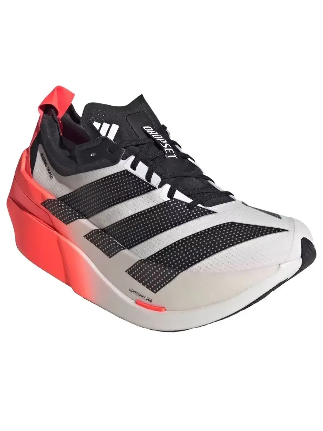 Кроссовки Adidas Adizero Dropset Elite 'White Solar Red Black' LA6218 — изображение 4 из 5, белый