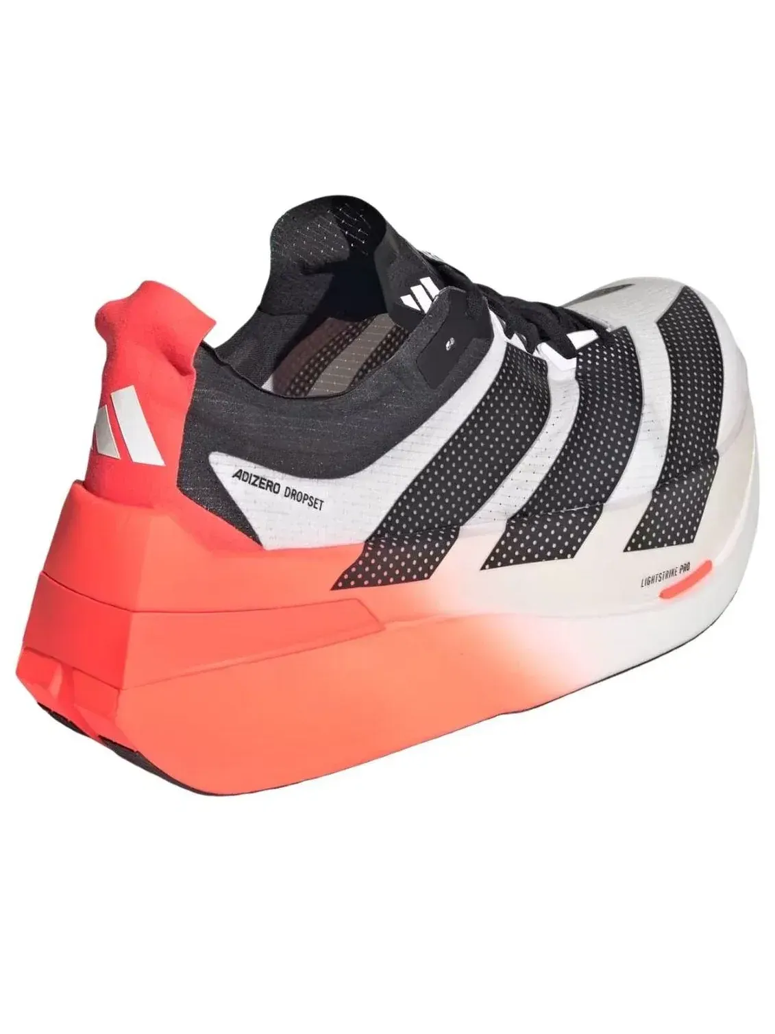 Кроссовки Adidas Adizero Dropset Elite 'White Solar Red Black' LA6218 — изображение 5 из 5, белый