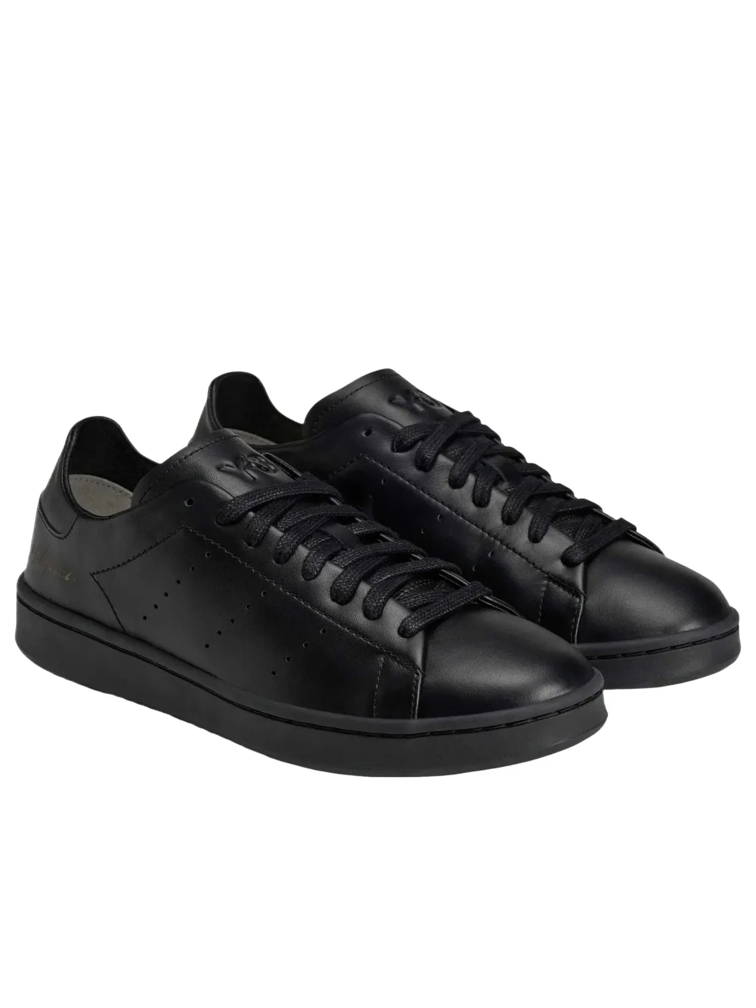 Мужские кроссовки с кожаным верхом Y-3 Stan Smith Adidas — изображение 3 из 6, черный