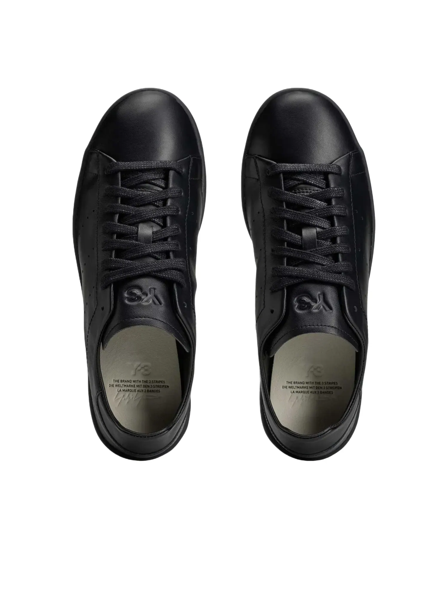 Мужские кроссовки с кожаным верхом Y-3 Stan Smith Adidas — изображение 4 из 6, черный