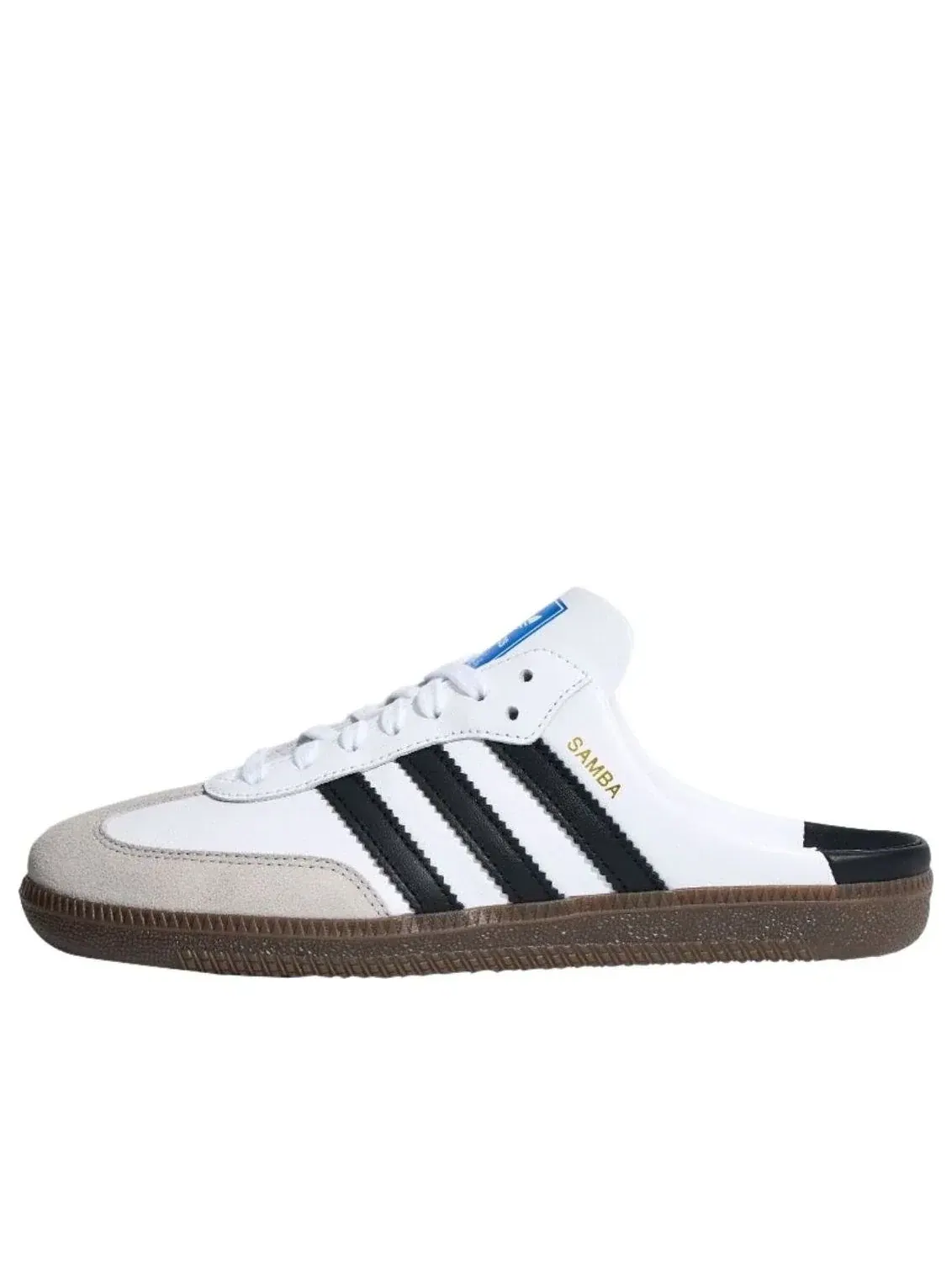 Мужские сандалии-мюли с кожаным верхом Samba Adidas — изображение 1 из 5, белый
