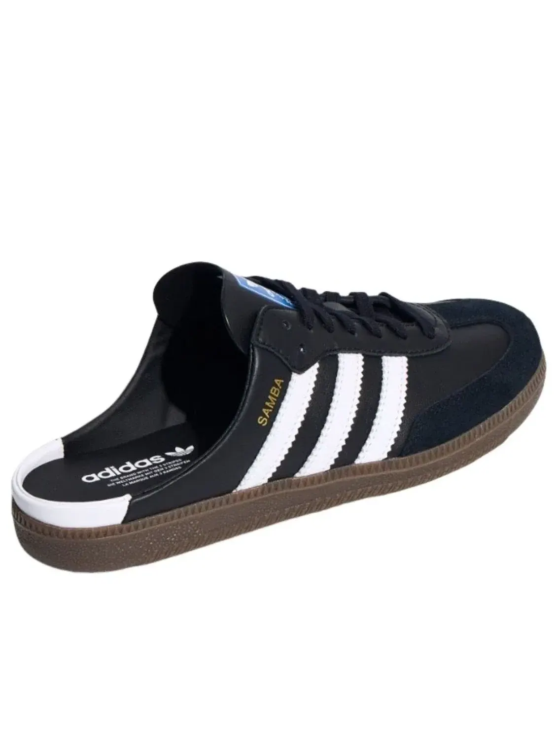 Женские сандалии-мюли с закрытым носком Samba Black White Adidas — изображение 3 из 5, черный
