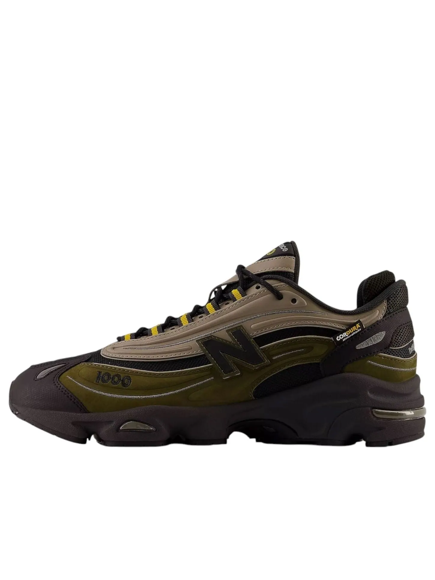 Кроссовки New Balance 1000 Cordura 'Olive Black Yellow' — изображение 1 из 5, оливковый зеленый