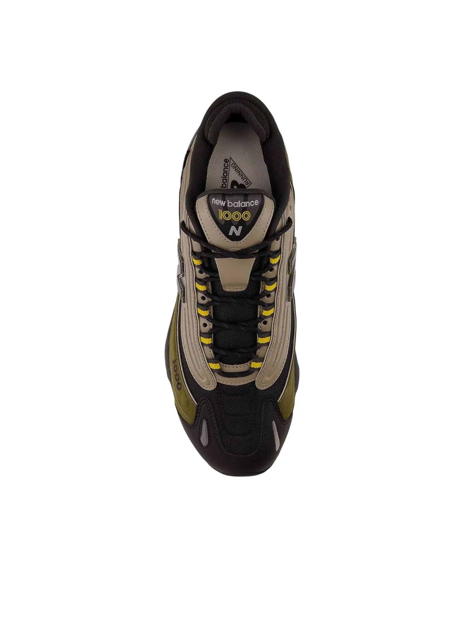 Кроссовки New Balance 1000 Cordura 'Olive Black Yellow' — изображение 3 из 5, оливковый зеленый