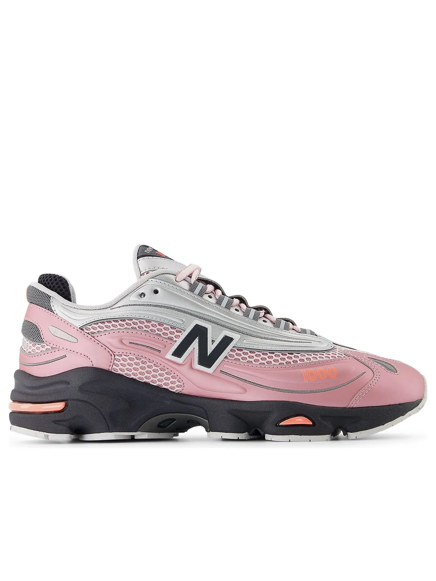 Кроссовки New Balance 1000 'Pink Metallic Silver' — изображение 2 из 6, розовый